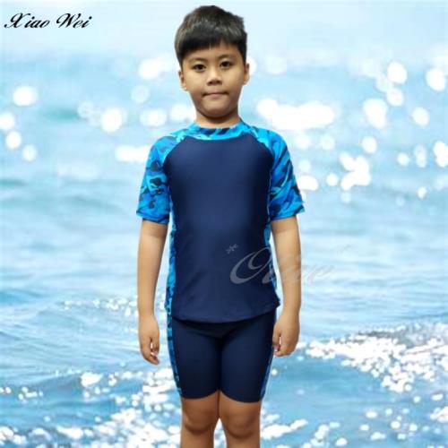 舒沛品牌 兒童二件式短袖泳裝/水母衣 NO.S203038-1
