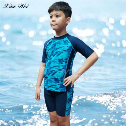 舒沛品牌 兒童二件式短袖泳裝/水母衣 NO.S203018