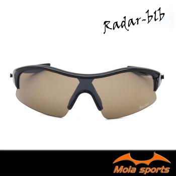 Mola 摩拉 運動太陽眼鏡 墨鏡 男女 UV400 黑框 茶片 小臉 安全防護鏡片 Radar-blb