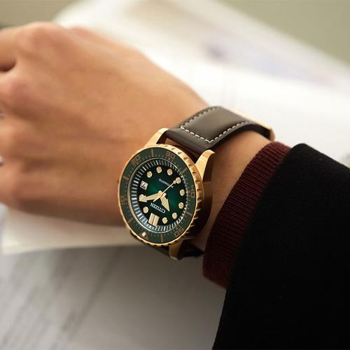 CITIZEN 星辰綠水鬼風格皮帶機械錶(NJ0173-18X)|時尚男錶|ETMall東森購物網
