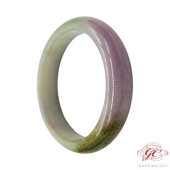 【肌容雪】天然緬甸粉春帶彩翡翠手鐲A貨 編號60 (鐲寬53.3mm #17號)