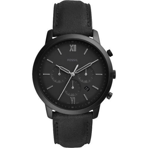 FOSSIL 潮流時尚石英計時手錶-黑/42mm (FS5503)