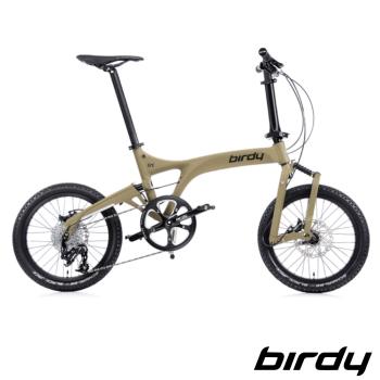 birdy New Birdy(Ⅲ三代鳥) GT多地形越野10速18吋前後避震鋁合金折疊單車-野戰棕