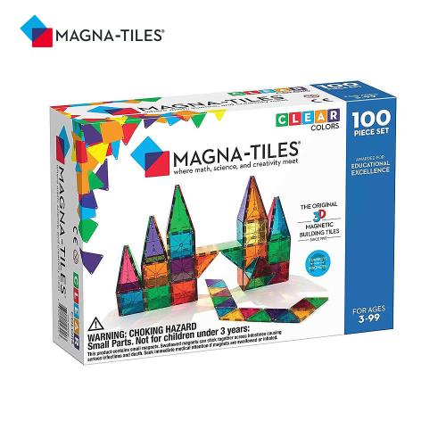 Magna-Tiles®彩色透光磁力積木100片