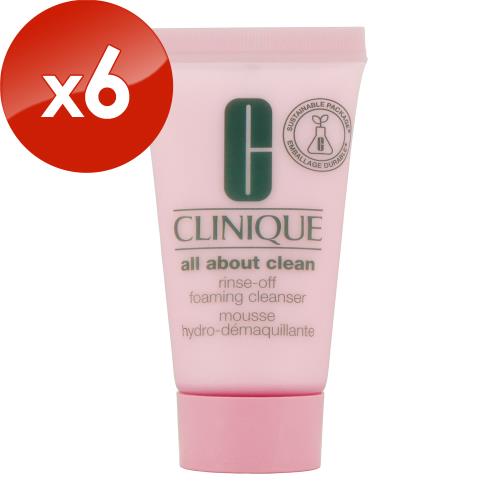 【CLINIQUE 倩碧】溫和型卸妝慕絲 30ML x 6(效期至2023年01月)