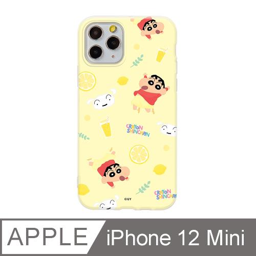 iPhone 12 Mini 5.4吋 蠟筆小新繽紛碎花系列防摔iPhone手機殼 清涼檸檬