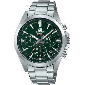CASIO 卡西歐 EDIFICE 簡約運動風三眼計時手錶-綠 (EFV-630D-3A)
