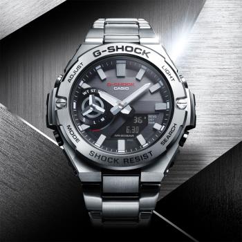 CASIO 卡西歐 G-SHOCK 太陽能 碳核心防護藍牙雙顯手錶 (GST-B500D-1A)