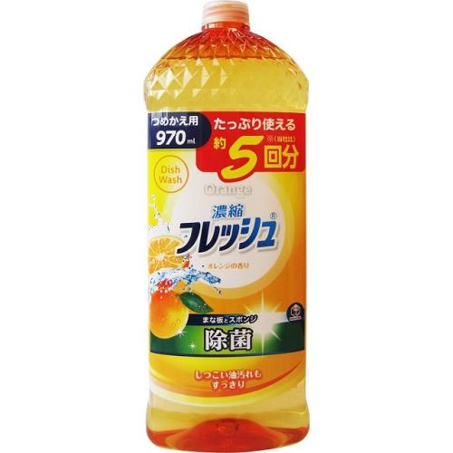 日本 第一石鹼 大容量 濃縮洗碗精補充罐 橙香 970ml