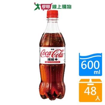 可口可樂纖維+ 600mlx24入x2箱(共48入)【愛買】