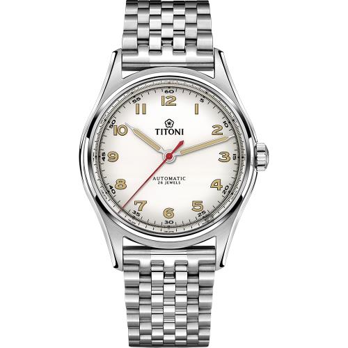 TITONI 梅花錶 傳承系列百周年紀念腕錶-39mm 83019 S-639