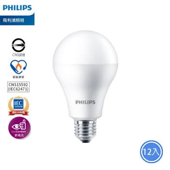 12入球泡 Philips 高亮度 LED14W 白/黃光