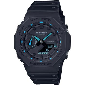 CASIO G-SHOCK 霓虹系列八角造型計時錶/藍/GA-2100-1A2
