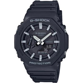 CASIO G-SHOCK 極簡風格八角造型計時錶/黑/GA-2100-1A