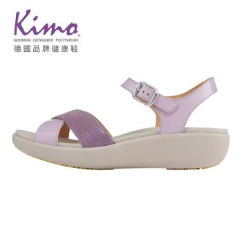 Kimo德國品牌健康鞋-輕量彈力交叉繫帶涼鞋 女鞋 (紫KBJSF087219)