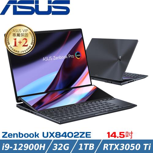 ASUS ZenBook Pro 14 Duo 14吋 創作筆電 i9-12900H/32G/1TB/RTX3050 Ti/UX8402ZE-0042K12900H
