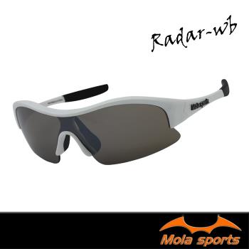 兒童運動太陽眼鏡 品牌 8-14歲 男女 UV400 白框 茶片 小朋友 安全鏡片 Radar-wb Mola摩拉