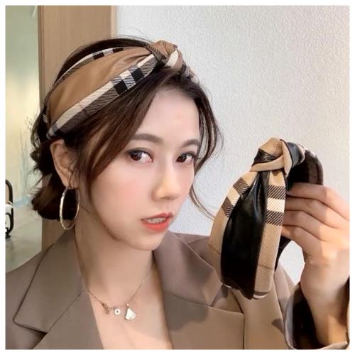 梨花HaNA 經典畫面永恆．美好年代格紋髮箍