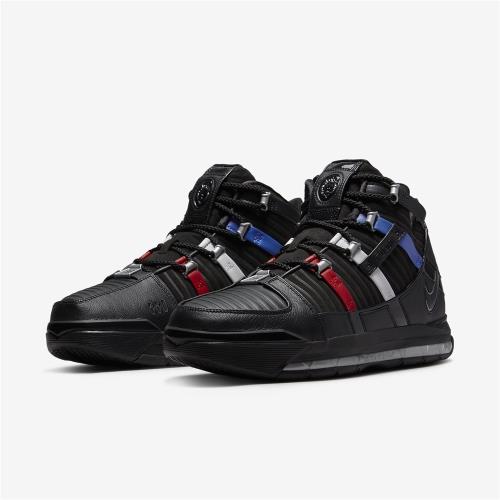 Nike 籃球鞋 Zoom LeBron III QS 黑 紅 藍 男鞋 LBJ BBZ 理髮店 DO9354-001 [ACS 跨運動]