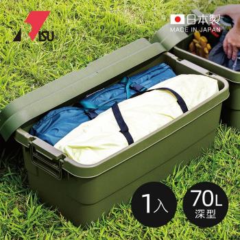 日本RISU TRUNK CARGO二代 日製戶外掀蓋式耐壓收納箱(深型) (TC-70S ) -70L-3色可選