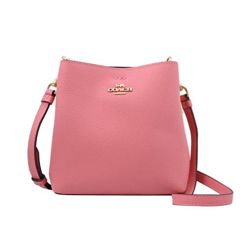 COACH C7266 Mini 荔枝皮革迷你小水桶包.玫瑰粉