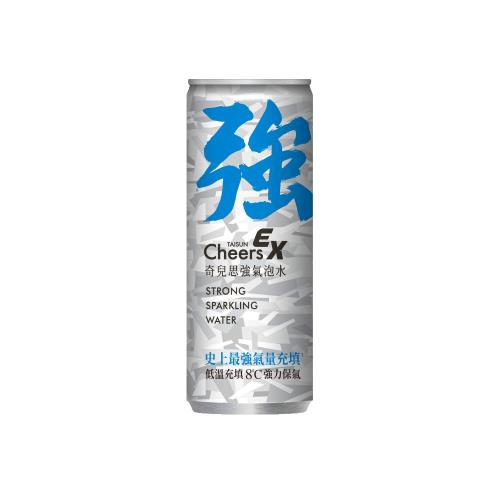 【泰山】Cheers EX 強氣泡水 AIcan250ml(24入/箱)