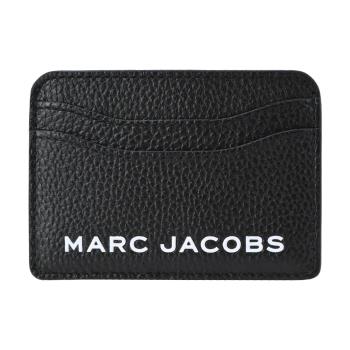 MARC JACOBS THE BOLD 粒面皮革壓印LOGO名片/卡片夾-黑