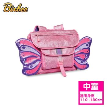 美國Bixbee - 飛飛童趣系列粉紅閃閃蝴蝶中童背包