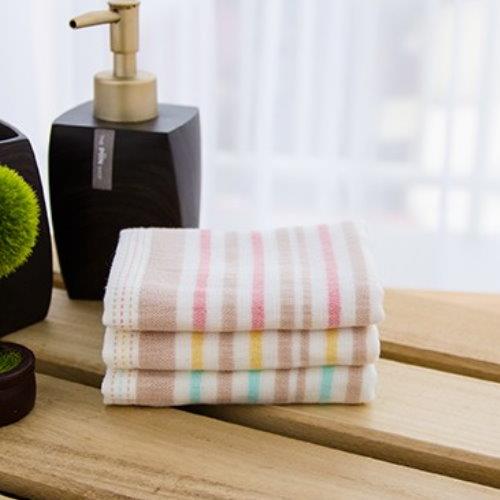 【台灣興隆毛巾】麥克橫紋款紗布小手帕巾 6條手帕組  