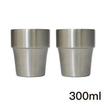 【LINOX】SUS#316不鏽鋼疊疊隔熱杯300ml 一組(二入)