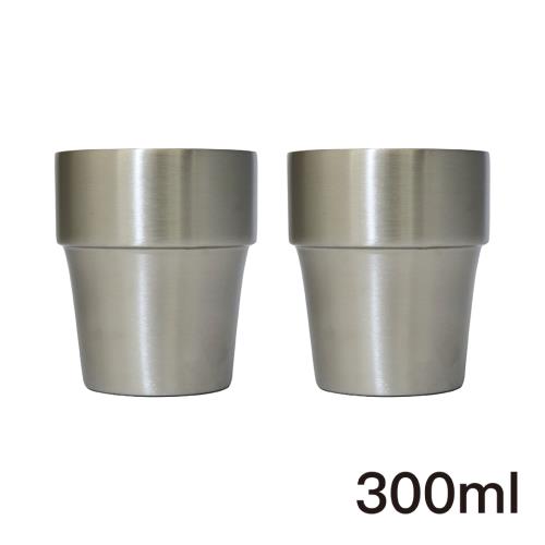 【LINOX】SUS#316不鏽鋼疊疊隔熱杯300ml  一組(二入)