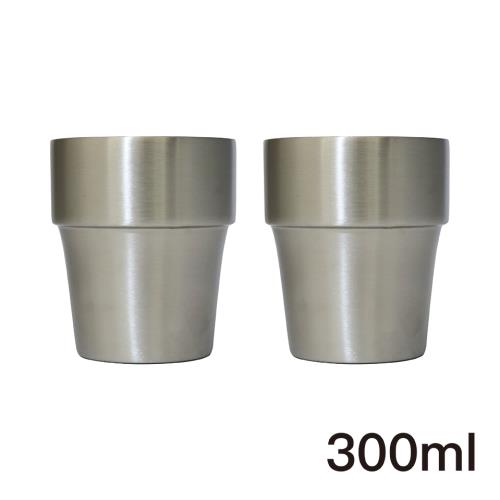 【LINOX】SUS#316不鏽鋼疊疊隔熱杯300ml  一組(二入)