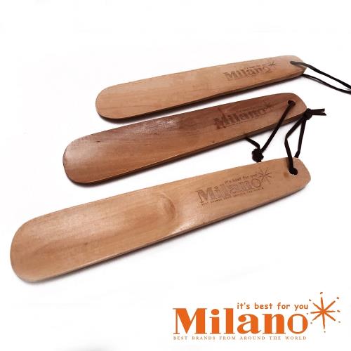 Milano 經典LOGO質感刻紋木製鞋拔