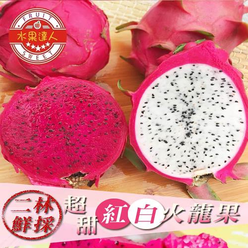 【水果達人】產地直送！白肉火龍果10斤x2箱(12-18顆/箱)