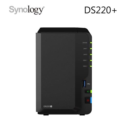 Synology 群暉科技 DiskStation DS220+ NAS (2Bay/Intel/2G) 網路儲存伺服器(不含硬碟)