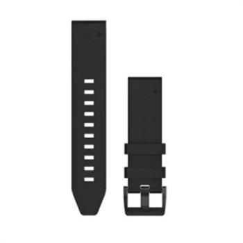 【GARMIN】 QuickFit®22mm 黑色皮革錶帶