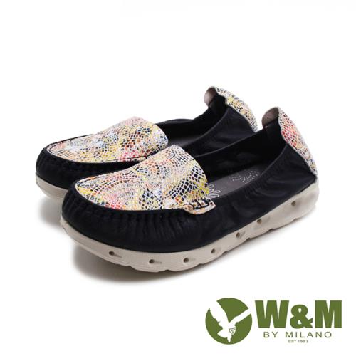 W&M(女)彩色玻璃畫布風氣墊感彈力休閒鞋