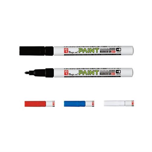 日本 寺西 工業用 油漆筆 耐光 耐水 細字 1.2mm (黑/紅/藍/白) 2支入 / 組 MSR551P