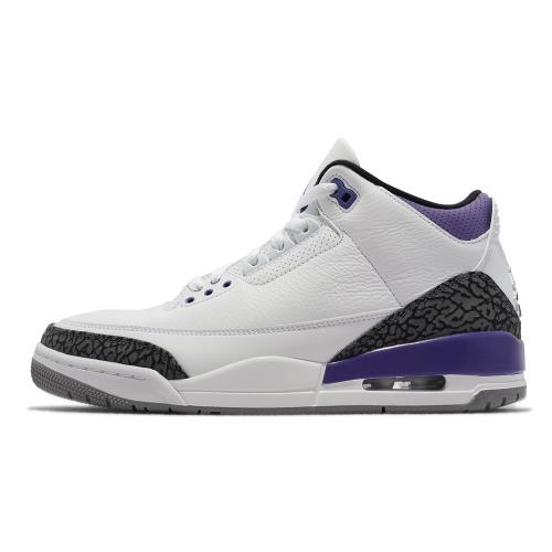 Nike Air Jordan 3代Retro 男鞋AJ3 Dark Iris 爆裂紋紫白CT8532-105