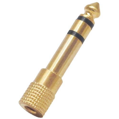 月陽鍍金高保真3.5mm3環節轉6.5mm3環節麥克風音源轉換轉接頭(SS33)