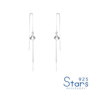 【925 STARS】純銀925素銀銀杏葉長耳線流蘇造型耳環 造型耳環 流蘇耳環