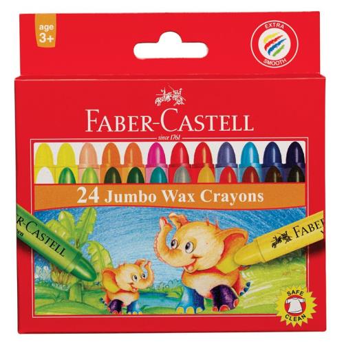 FABER-CASTELL輝柏 大象粗芯蠟筆 24色 /盒 120039