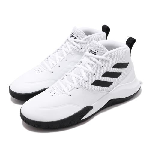 adidas 籃球鞋 OwnTheGame 白 黑 高筒 基本款 實戰款 男鞋 愛迪達 EE9631 [ACS 跨運動]
