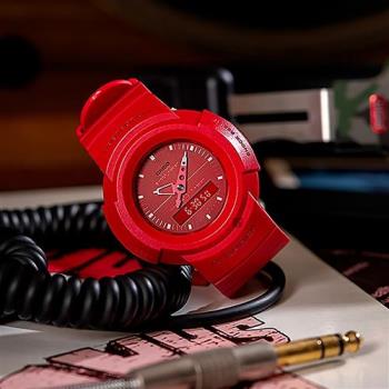 CASIO 卡西歐 G-SHOCK 復刻ONE TONE雙顯計時手錶 (AW-500BB-4E)