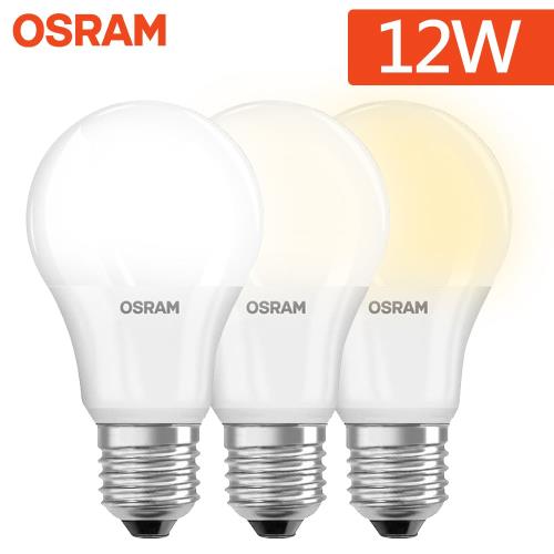 【歐司朗OSRAM】2入組12W經濟型LED燈泡色/自然光色/晝光色 E27省電燈泡(小口徑燈泡 發光角度更大)