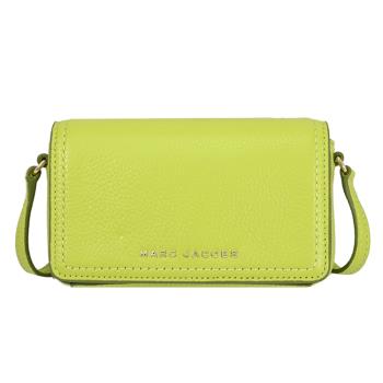 MARC JACOBS 馬克賈伯 簡約浮雕LOGO翻蓋斜背小包.草綠