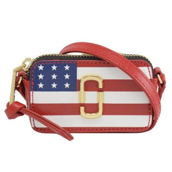 MARC JACOBS 馬克賈伯 Snapshot 旗幟迷你斜背卡片包.紅
