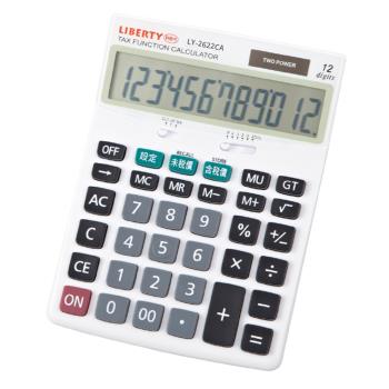 LIBERTY利百代 稅率高人-桌上型12位數計算機-白 LY-2622CA