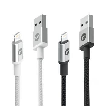 mophie MFi認證 100cm USB-A To Lightning 編織快速充電傳輸線