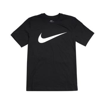 Nike 短袖T恤 NSW Swoosh 黑 白 男女款 短T 運動 休閒 DC5095-010 [ACS 跨運動]